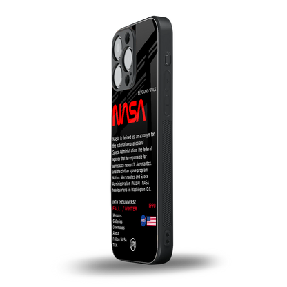 nasa project back phone cover | glass case for iphone 14 pro max