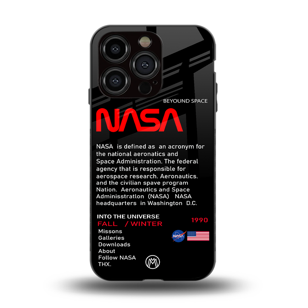 nasa project back phone cover | glass case for iphone 14 pro