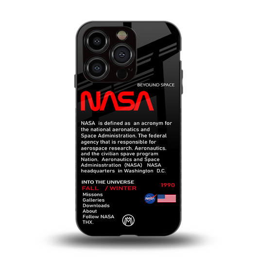 nasa project back phone cover | glass case for iphone 14 pro