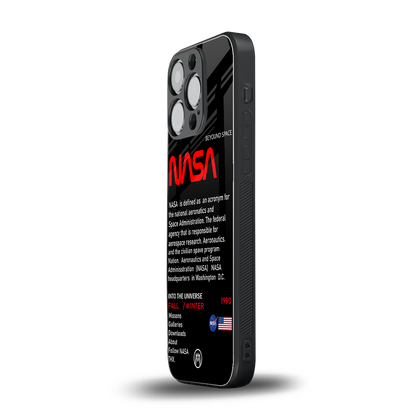 nasa project back phone cover | glass case for iphone 14 pro
