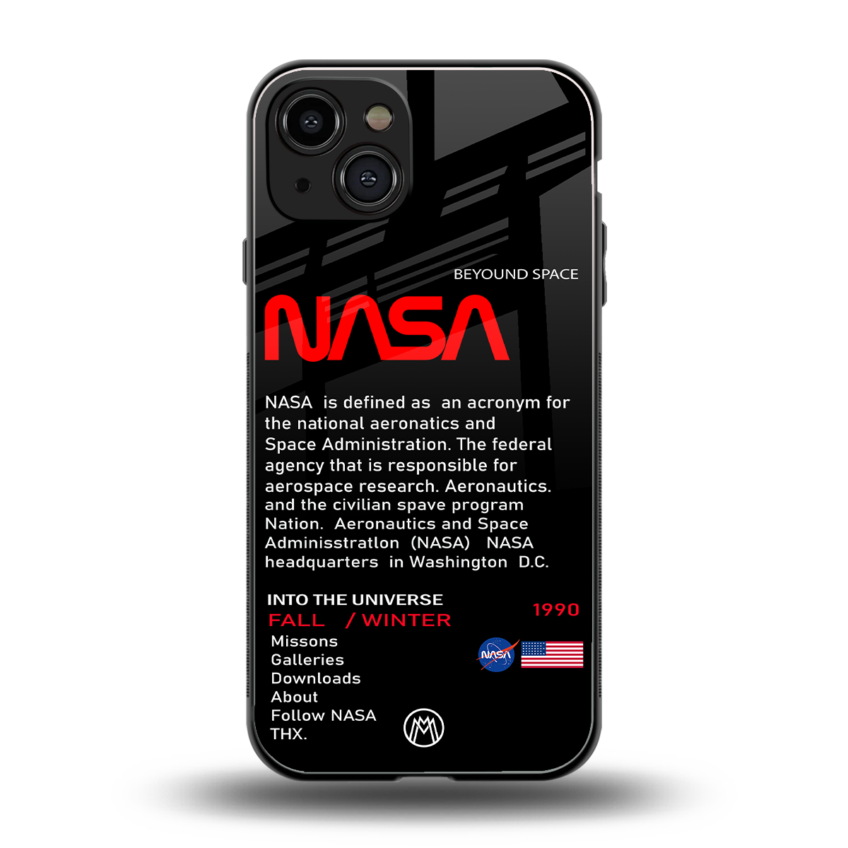 nasa project back phone cover | glass case for iphone 14