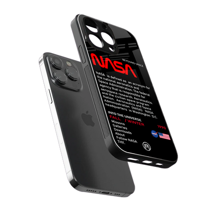 nasa project back phone cover | glass case for iphone 14 pro