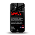 nasa project back phone cover | glass case for iphone 16 plus