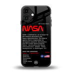 nasa project back phone cover | glass case for iphone 16 plus