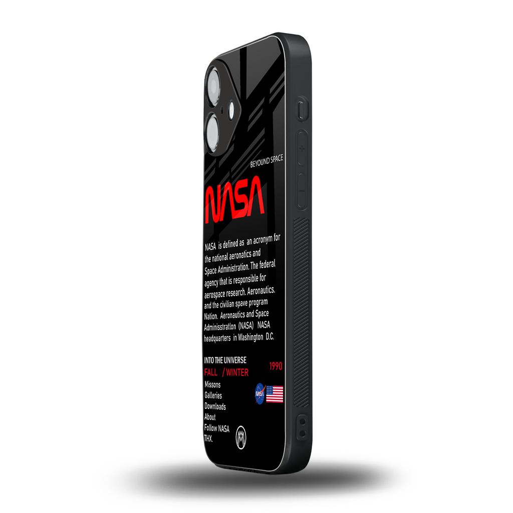 nasa project back phone cover | glass case for iphone 16 plus