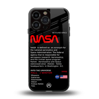 nasa project back phone cover | glass case for iphone 16 pro max