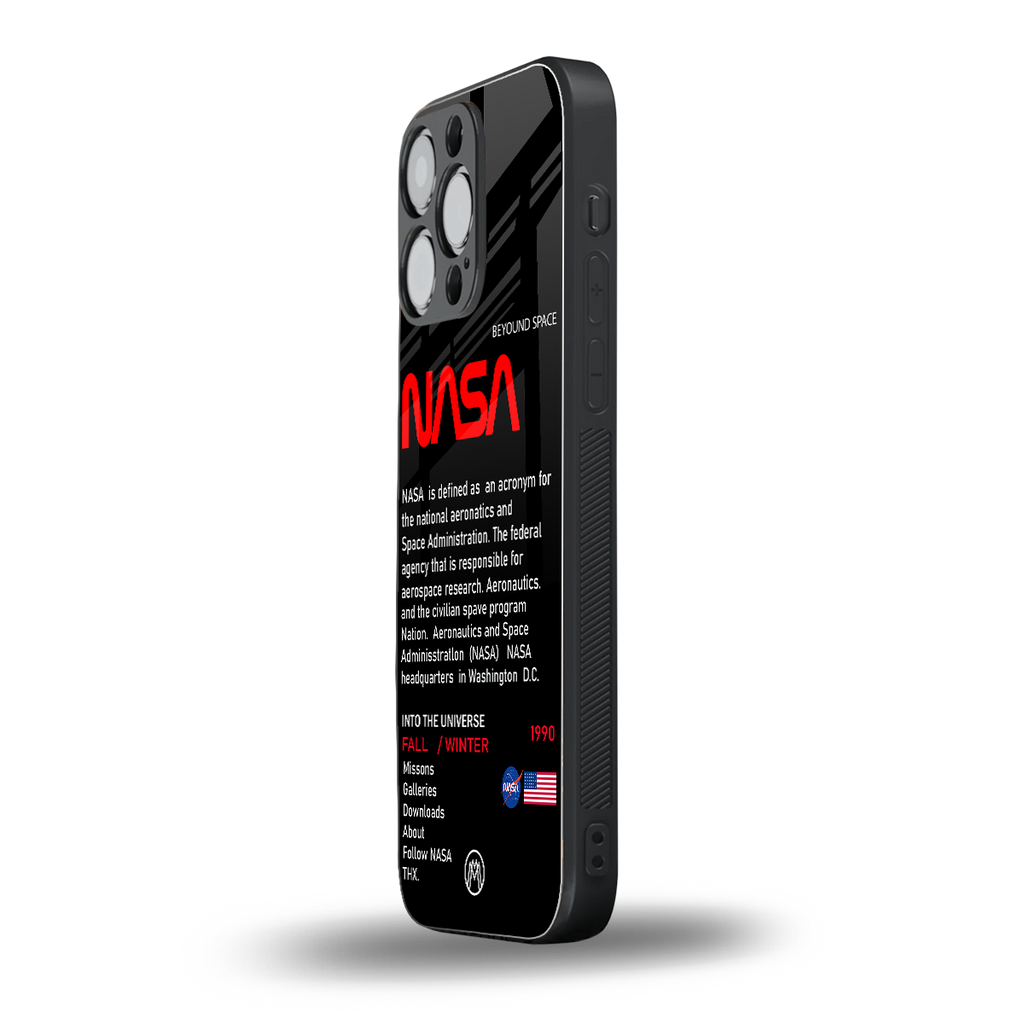 nasa project back phone cover | glass case for iphone 16 pro max