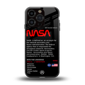nasa project back phone cover | glass case for iphone 16 pro