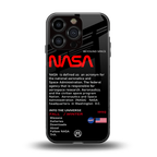 nasa project back phone cover | glass case for iphone 16 pro