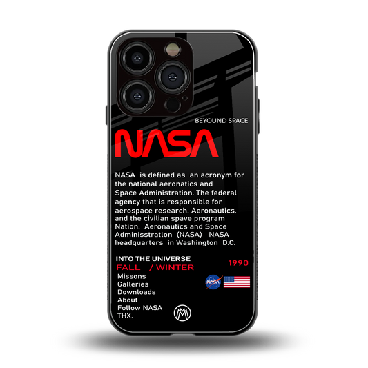 nasa project back phone cover | glass case for iphone 16 pro
