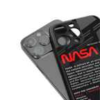 nasa project back phone cover | glass case for iphone 15 plus