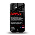 nasa project back phone cover | glass case for iphone 16