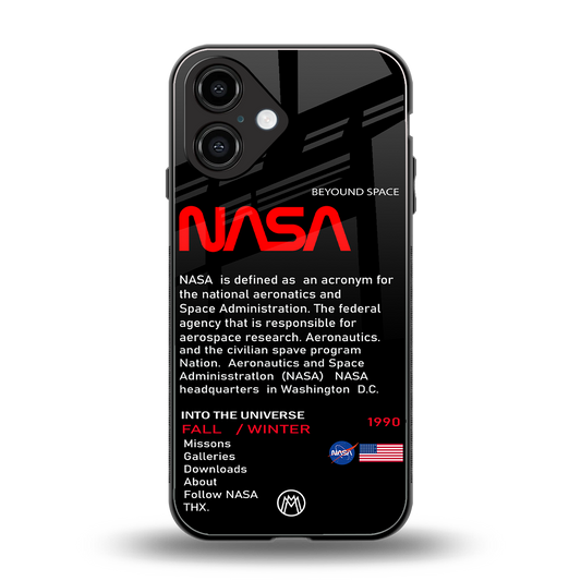 nasa project back phone cover | glass case for iphone 16