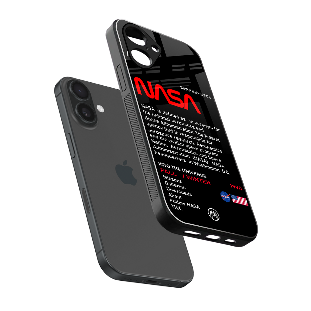 nasa project back phone cover | glass case for iphone 16