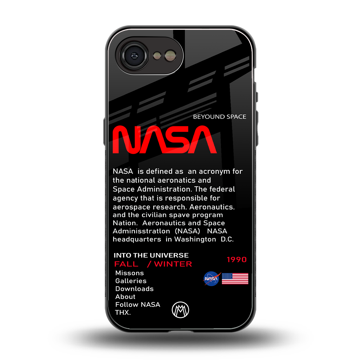 nasa project back phone cover | glass case for iphone 16e
