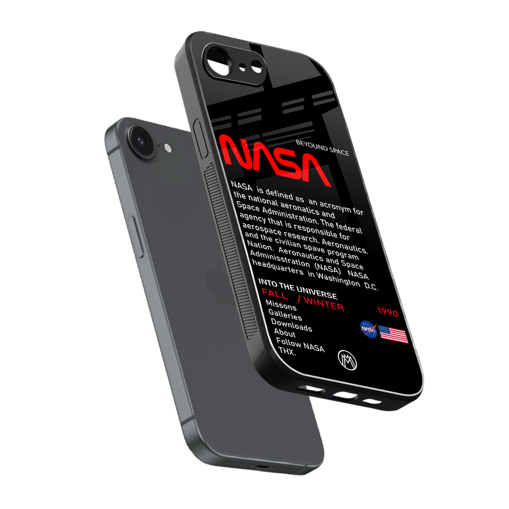 nasa project back phone cover | glass case for iphone 16e