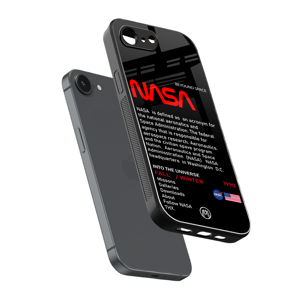 nasa project back phone cover | glass case for iphone 16e