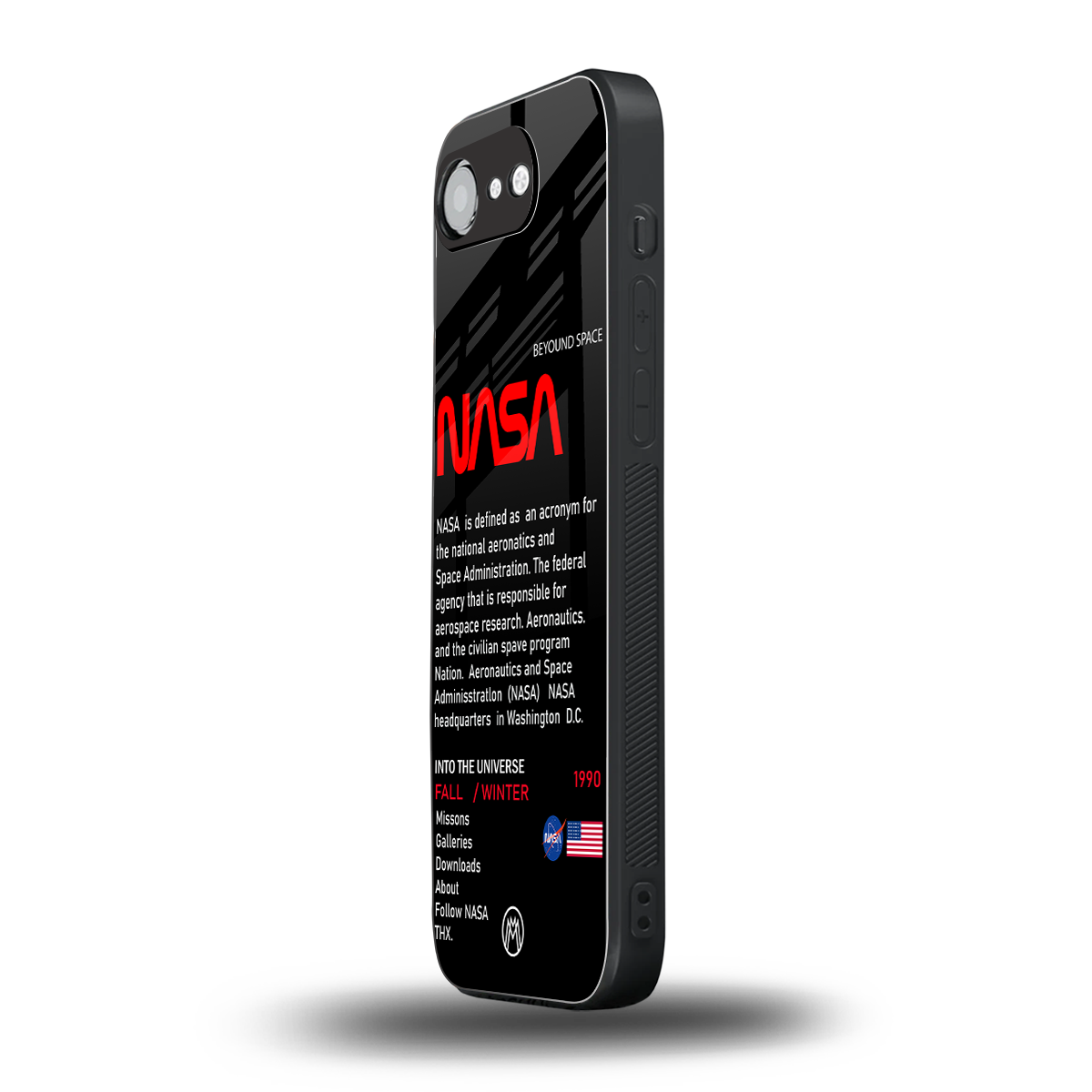 nasa project back phone cover | glass case for iphone 16e