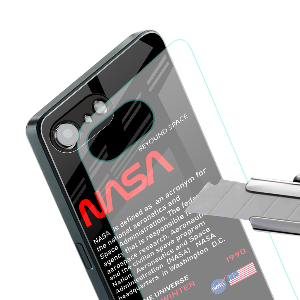 nasa project back phone cover | glass case for iphone 16e