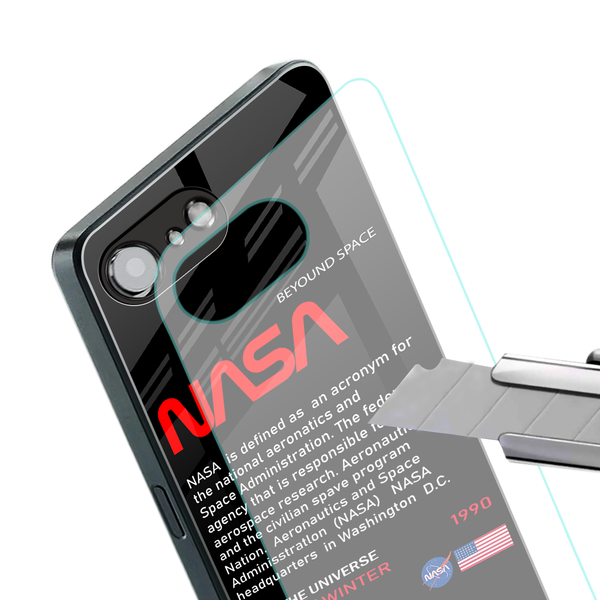 nasa project back phone cover | glass case for iphone 16e