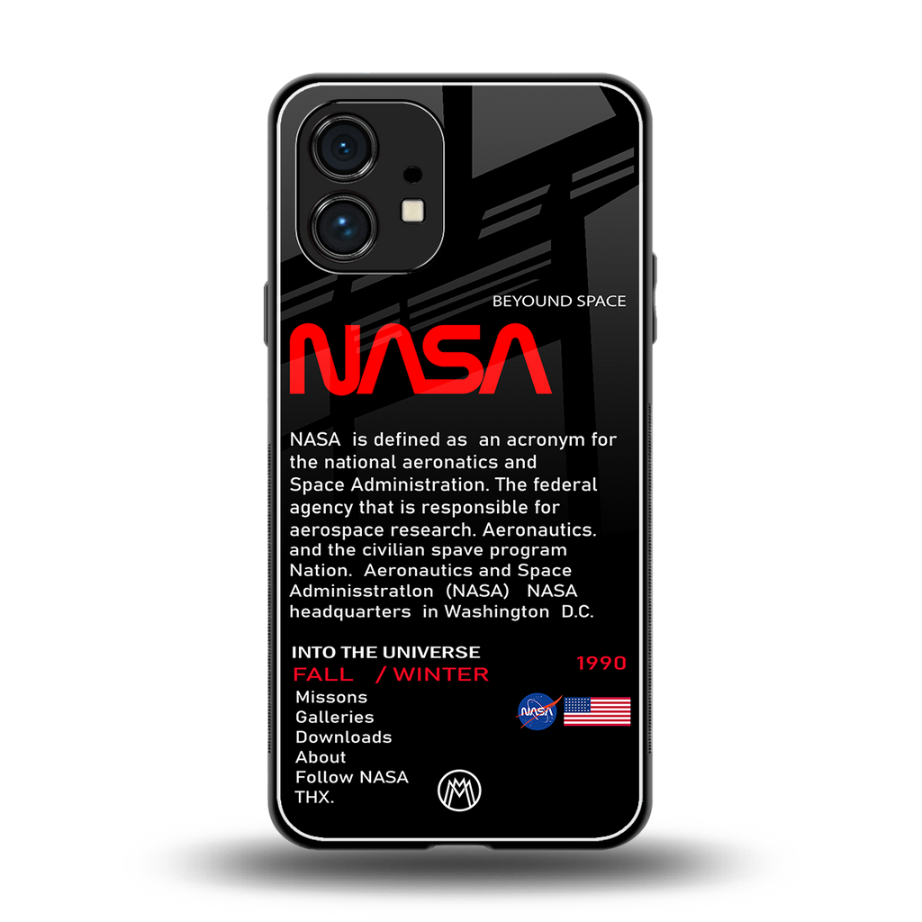 nasa project back phone cover | glass case for nothing phone 1