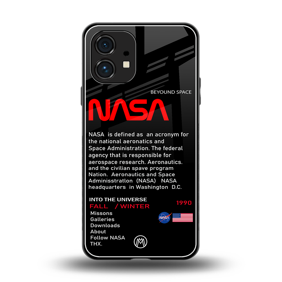 nasa project back phone cover | glass case for nothing phone 1