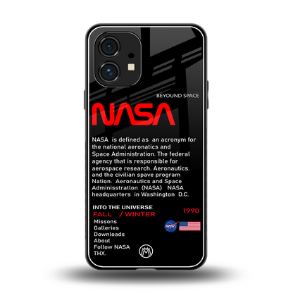 nasa project back phone cover | glass case for nothing phone 1