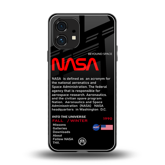 nasa project back phone cover | glass case for nothing phone 1