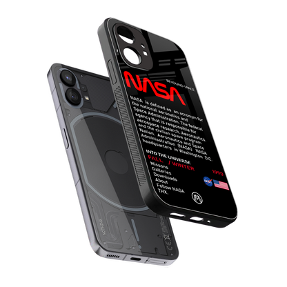 nasa project back phone cover | glass case for nothing phone 1