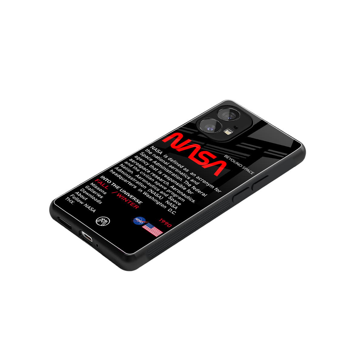 nasa project back phone cover | glass case for nothing phone 1