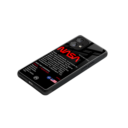 nasa project back phone cover | glass case for nothing phone 1