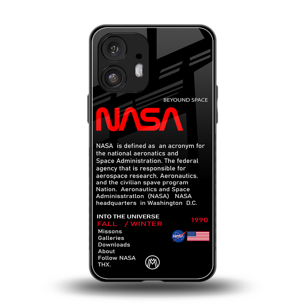 nasa project back phone cover | glass case for nothing phone 2