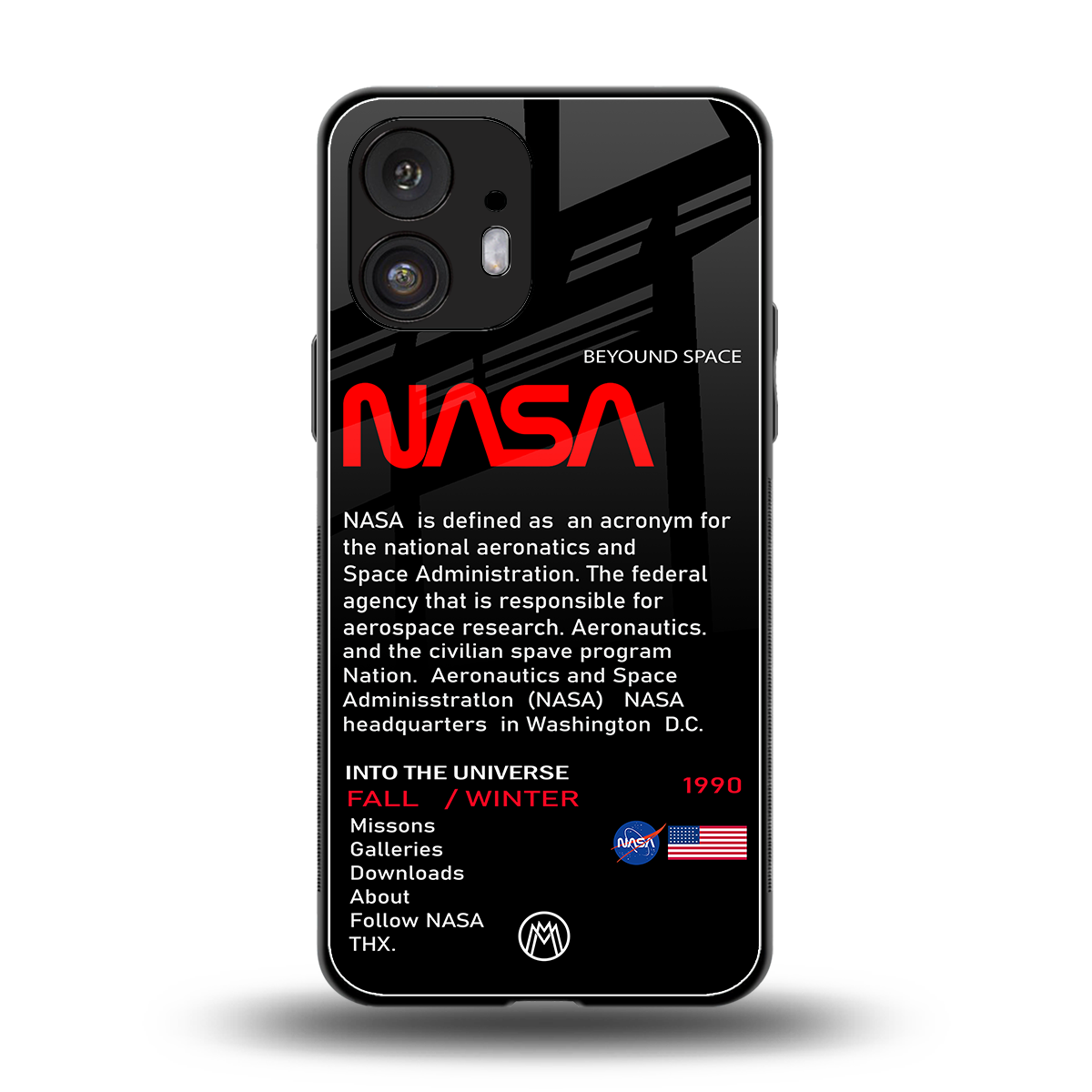 nasa project back phone cover | glass case for nothing phone 2