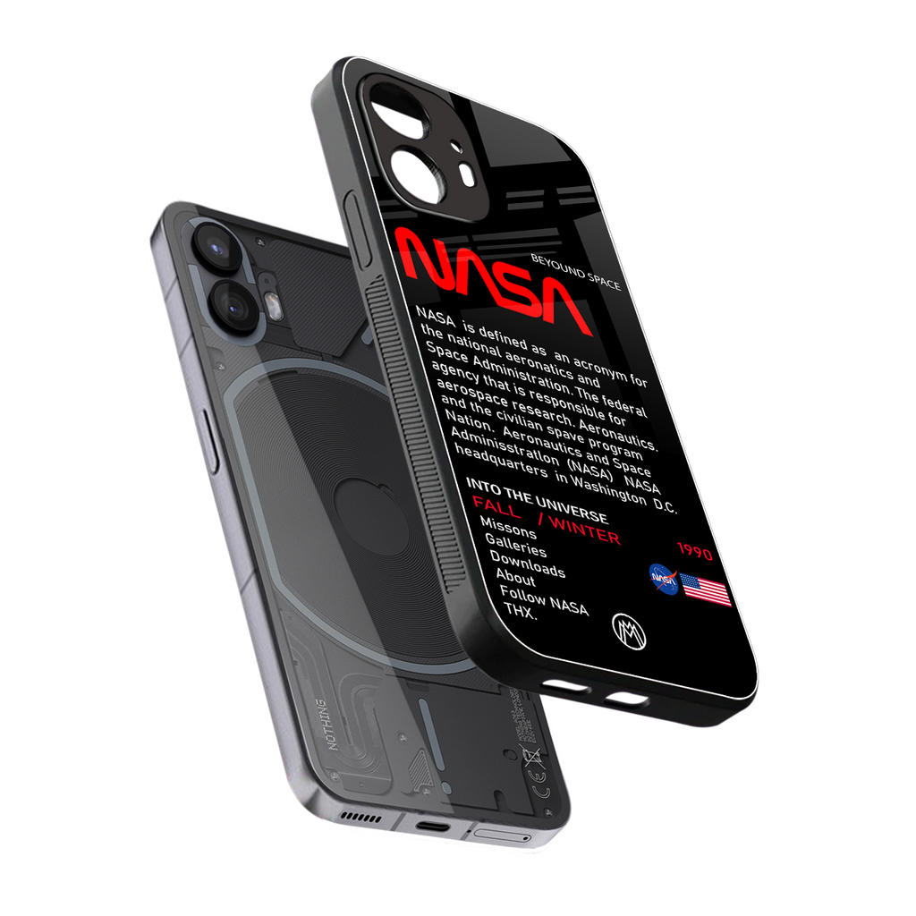 nasa project back phone cover | glass case for nothing phone 2