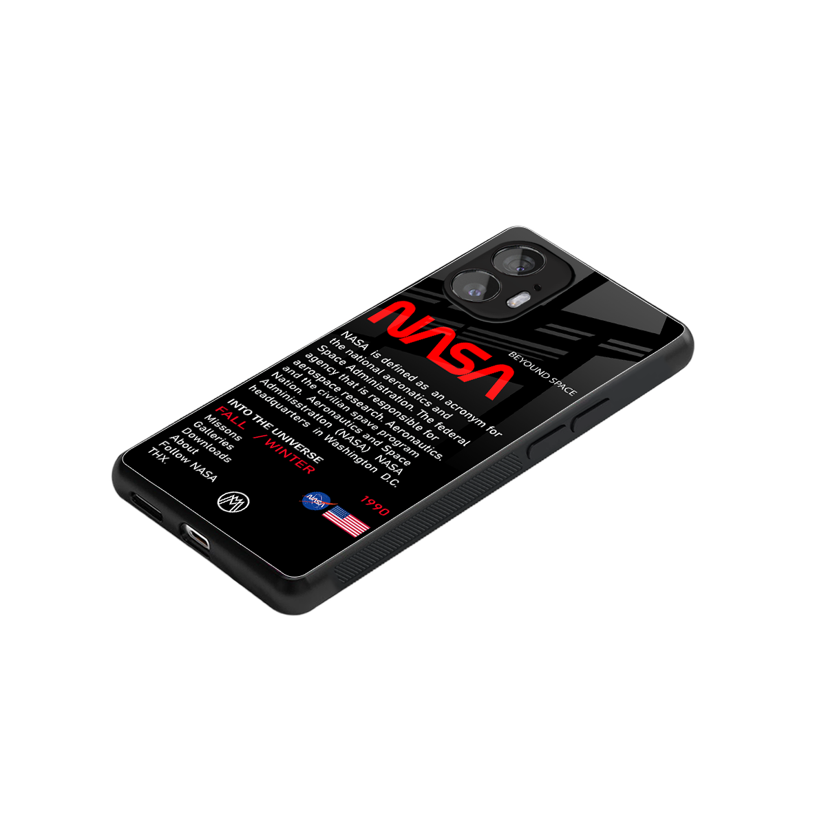 nasa project back phone cover | glass case for nothing phone 2