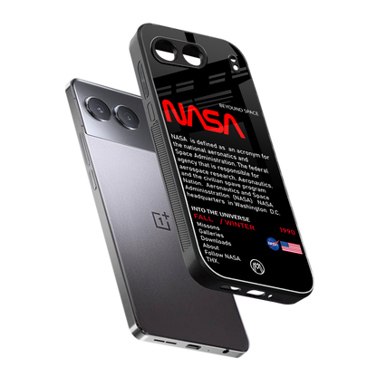 nasa project back phone cover | glass case for oneplus nord 4