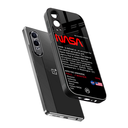 nasa project back phone cover | glass case for oneplus nord ce 4 lite