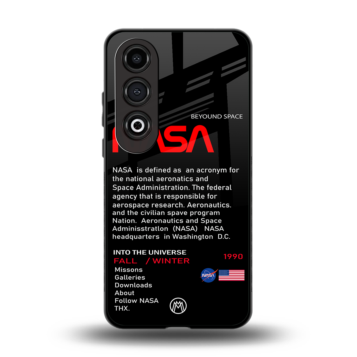 nasa project back phone cover | glass case for oneplus nord ce 4