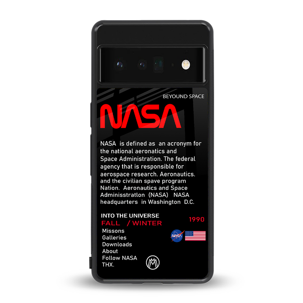nasa project back phone cover | glass case for google pixel 6 pro