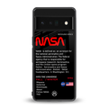 nasa project back phone cover | glass case for google pixel 6 pro