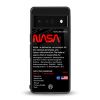 nasa project back phone cover | glass case for google pixel 6 pro