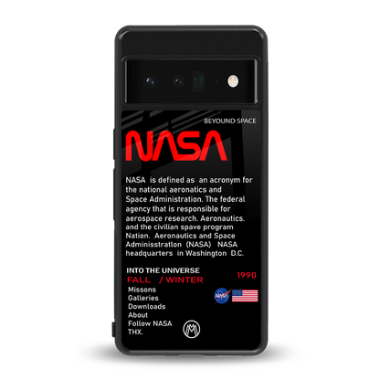 nasa project back phone cover | glass case for google pixel 6 pro