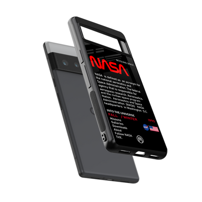 nasa project back phone cover | glass case for google pixel 6 pro