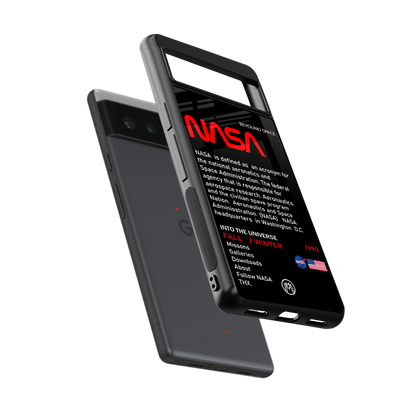 nasa project back phone cover | glass case for Google Pixel 6A