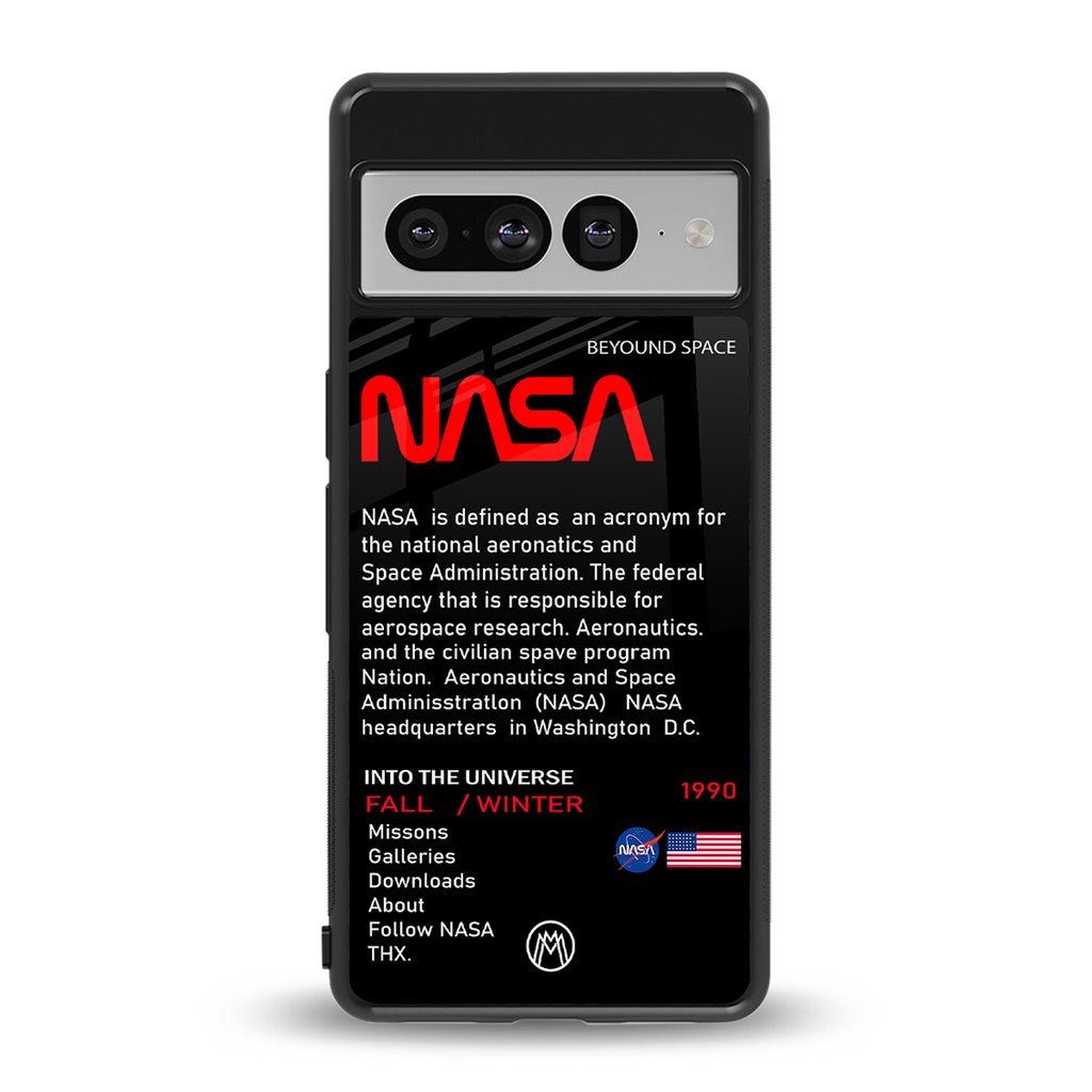 nasa project back phone cover | glass case for google pixel 7 pro