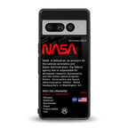nasa project back phone cover | glass case for google pixel 7 pro