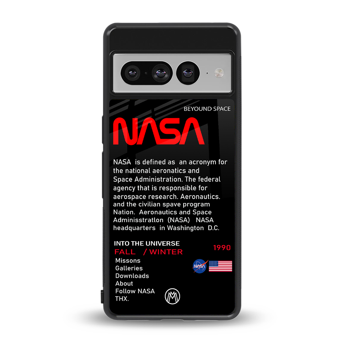 nasa project back phone cover | glass case for google pixel 7 pro