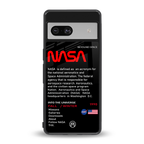 nasa project back phone cover | glass case for Google Pixel 7A