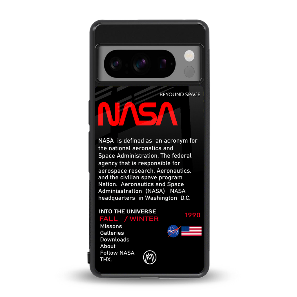 nasa project back phone cover | glass case for google pixel 8 pro