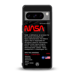nasa project back phone cover | glass case for google pixel 8 pro